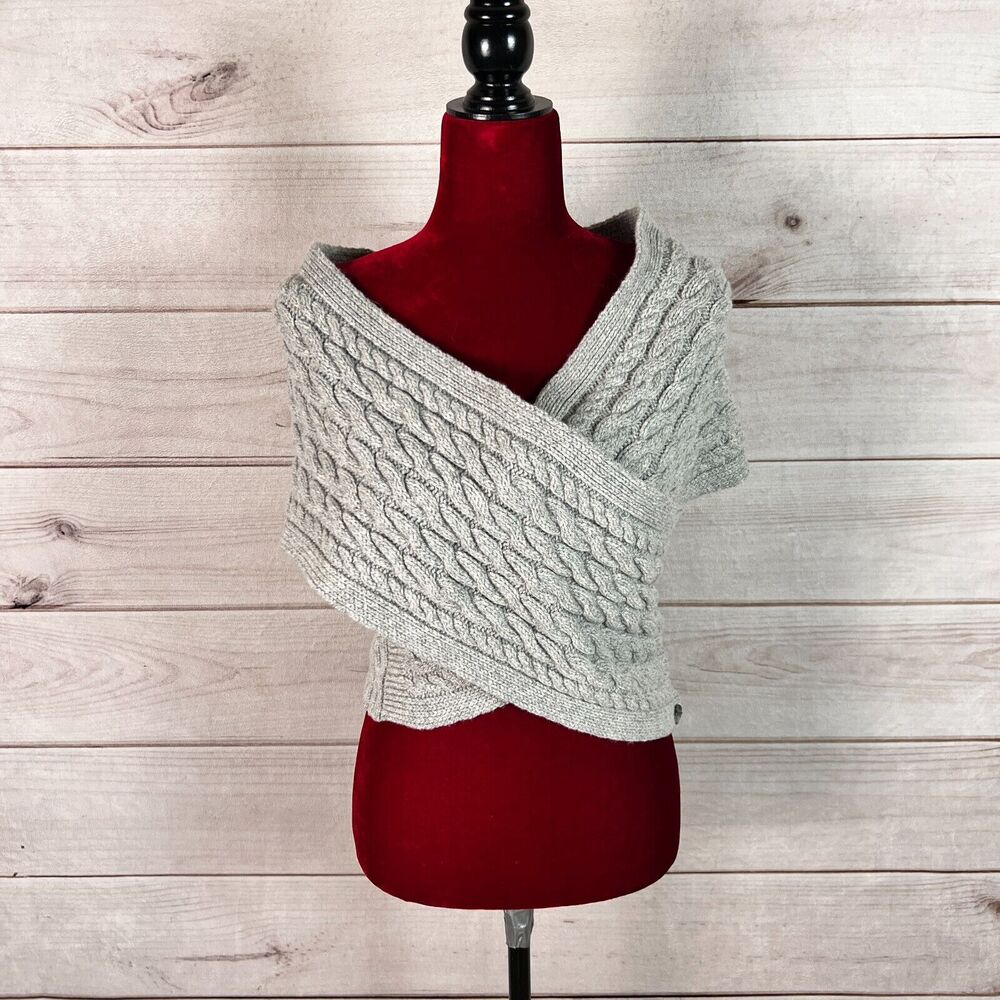 Fisherman Out Of Ireland Scarf Wrap Wool Cable Knit